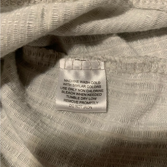 French Laundry Tie Front Short Flutter Sleeve Top Large White - Picture 5 of 6